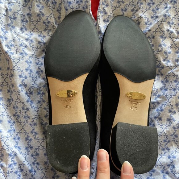 NIB SF257SBK Sarah Flint Rosie Heel Loafer in Black Suede - US 9.5 / IT 40.5 - Picture 7 of 9